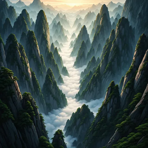 Misty mountains